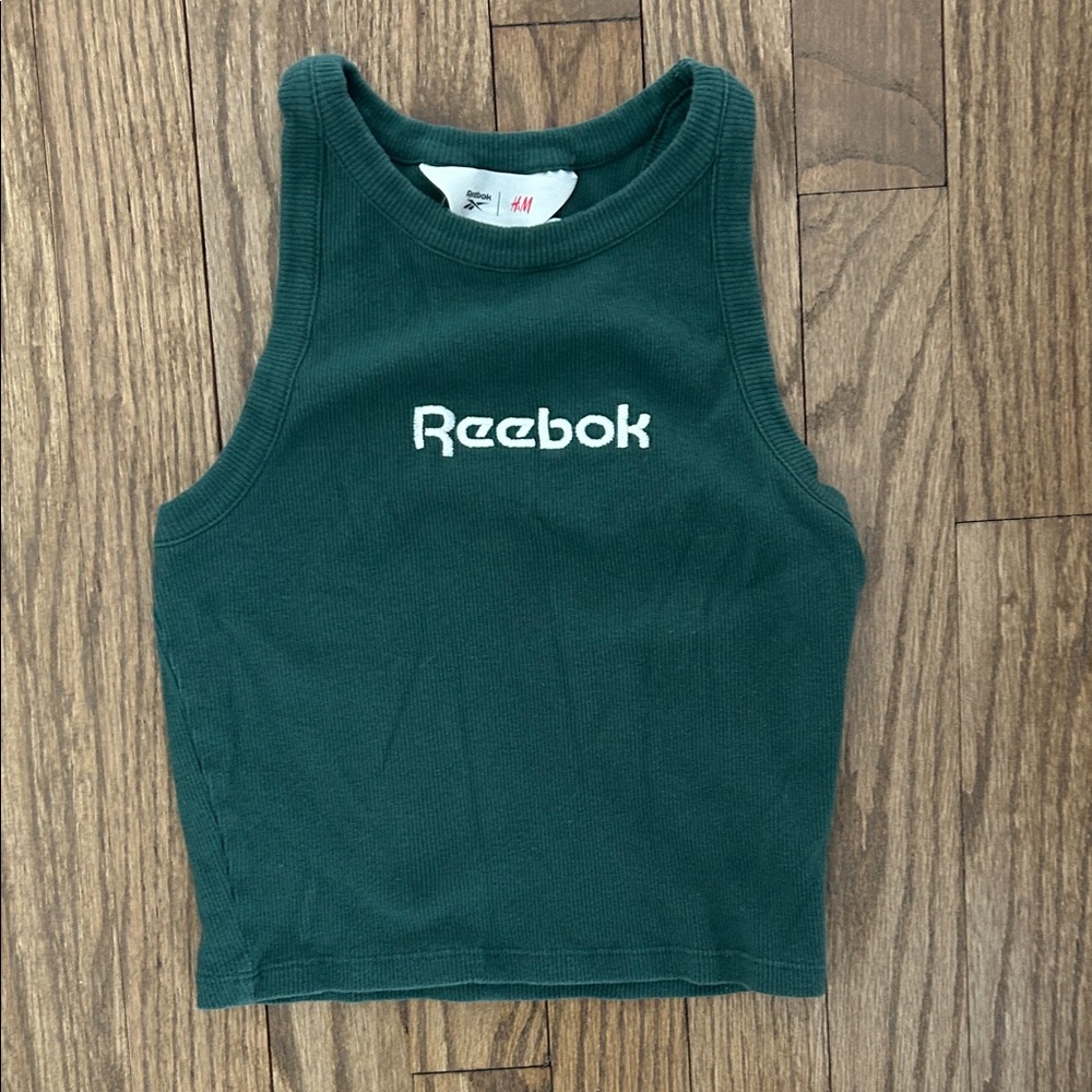 Kids H&M Reebok Green Tank Crop Top - size 12/14
